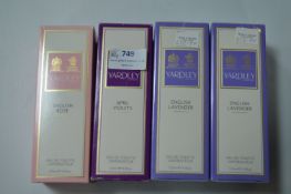 4x Assorted Yardley EDT 125ml