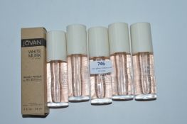 6x Jovan White Musk for Women Concentrate Sprays 44ml, plus 1x Tester