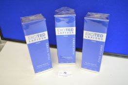 3x Ted Lapidus Excited Pour Homme EDT 50ml