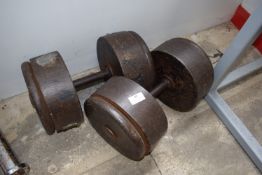 Pair of Cast Iron Dumbbells