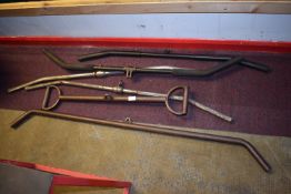 Six Assorted Various Cable Extensions Hand Pulls Bars