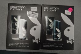 2x Hollywood Playboy Deodorant & Shower Gel Giftset