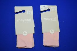 *2x Pairs of Mayoral Newborn Baby Socks Size: 12 months