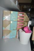 *Set of 12 Decorative Giftboxes, and a Metal Flower