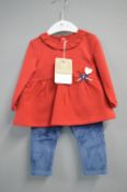 *Mayoral Newborn Guinda Red Dress & Legging Set Size: 4-6 months