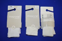 *3x Pairs of Mayoral Newborn Baby Socks Size: 6 months