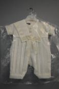 *Vivaki Ivory One-Piece Suit with Hat Size: 3-6 months
