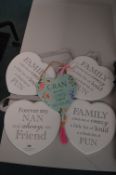 *Wooden Family Heart Signs