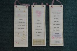 *3x Ceramic Family Plaques