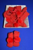 *Infants Red Booties, Headbands, and Bows