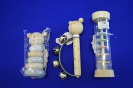 *3x Bambino Wooden Baby Toys Bears