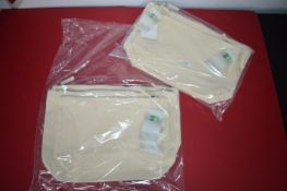 *2x 3pks of Natural Canvas Zip Bags