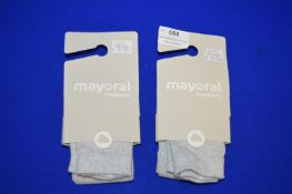 *2x Pairs of Mayoral Newborn Baby Socks Size: 6 months