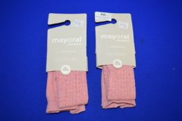 *2x Pairs of Mayoral Newborn Baby Socks Size: 12 months
