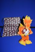 *Charlie Bears Bearhouse Collection Diamonds the Dragon with Drawstring Bag