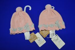 *2x Mayoral Newborn Bobble Hats Size: 12 and 18 months
