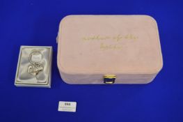 *Mother of the Bride Pink Plush Jewellery Box, and a Keyring