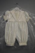 *Jaan Ivory One-Piece Suit with Hat Size: 3-6 months