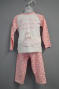 *2pc Flower Girl Pyjama Set Size: 6-12 months, and Hald Baby Mannequin