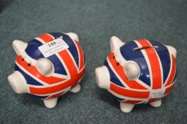 *2x Union Jack Piggybanks
