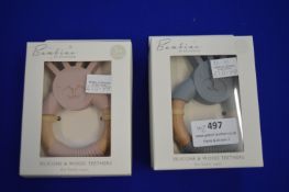 *2x Bambino Silicone & Wood Teethers