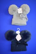 *2x Infant’s Bobble Hats Size: Newborn to 12 months