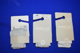 *3x Pairs of Mayoral Newborn Baby Socks Size: 0 months