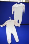 *2x Baby Sleepsuits in Pink Stars