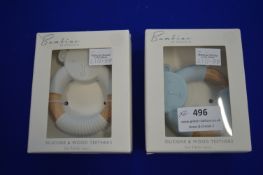 *2x Bambino Silicone & Wood Teethers