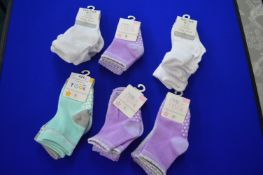 *6x Tic Toc Baby Socks 3pk