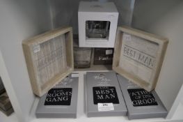 *Groom and Best Man Socks and Signs