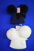 *2x Infant’s Bobble Hats Size: Newborn to 12 months