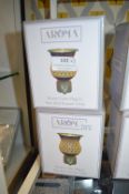 *2x Aroma Pewter Cube Plug-in Wax Melt Burners