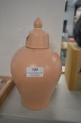 *Pink Pottery Lidded Urn