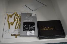 *Father of the Groom Socks, Usher Wallet, and Mr & Mrs Balloon