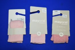 *3x Pairs of Mayoral Newborn Baby Socks Size: 3 months