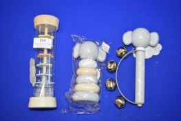 *3x Bambino Wooden Baby Toys Elephants & Rabbits