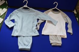 *2x Blue & Grey Pyjama Sets Size: 6-12 months