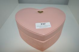 *Pink Heart Shaped Jewellery Box