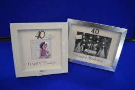 *2x 40th Birthday Photo Frames