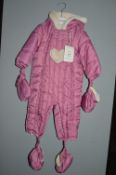 *Mayoral Newborn Pink Quilted All in One with Mittens and Booties Size: 6-9 months