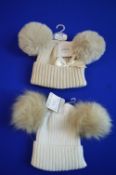 *2x Infant’s Bobble Hats Size: Newborn to 12 months