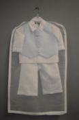 *Vivaki Blue & White 4pc Special Occasion Suit Size: 3-6 months