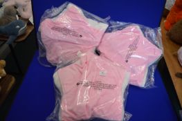 *3x Pink Plush Star Cushions