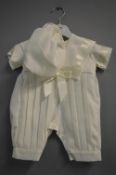 *Vivaki Ivory One-Piece Suit with Hat Size: 0-3 months