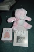 *Pink Bear, Teddy Money Bank, and a Countdown Calendar