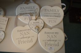 *Painted Wooden Heart Plaques