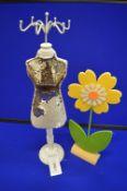 *Sequined Jewellery Mannequin, and a Felt Flower