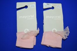 *2x Pairs of Mayoral Newborn Baby Socks Size: 18 months