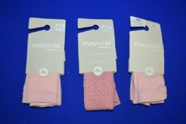 *3x Pairs of Mayoral Newborn Baby Socks Size: 18 months